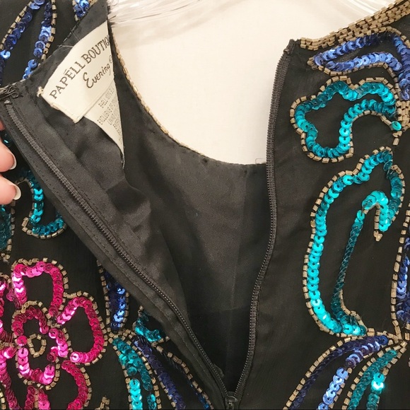 Papell Boutique Evening Women’s Sequin Top Sz‎ S - Picture 4 of 6